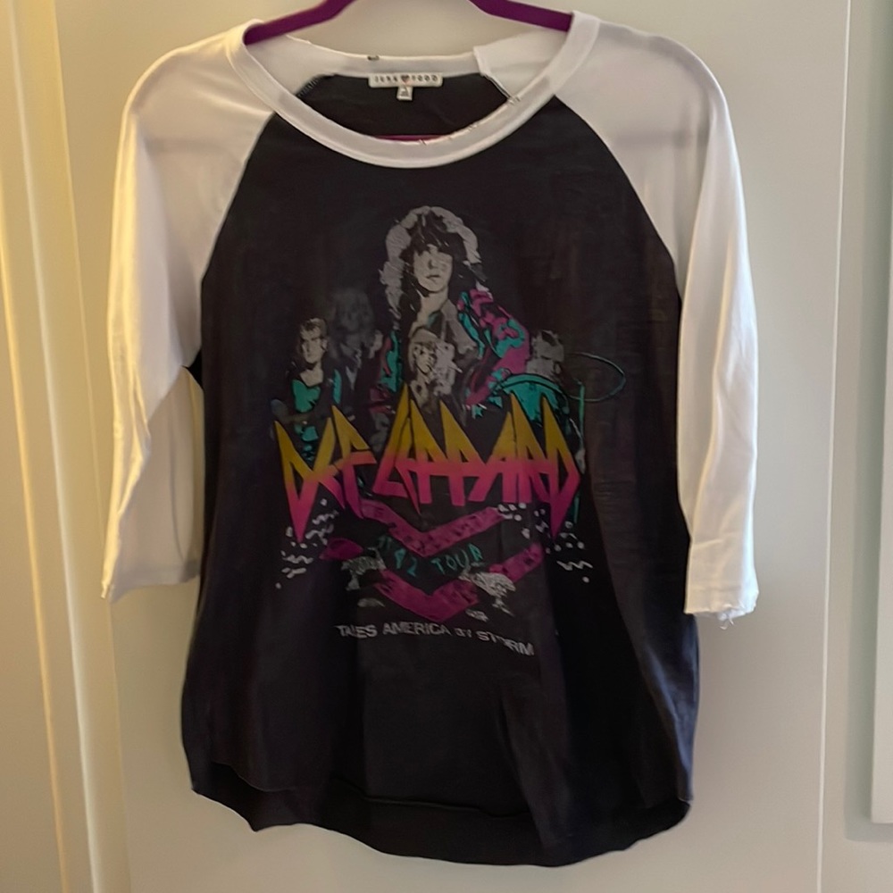 JunkFood Distressed Long Sleeve Concert Tee